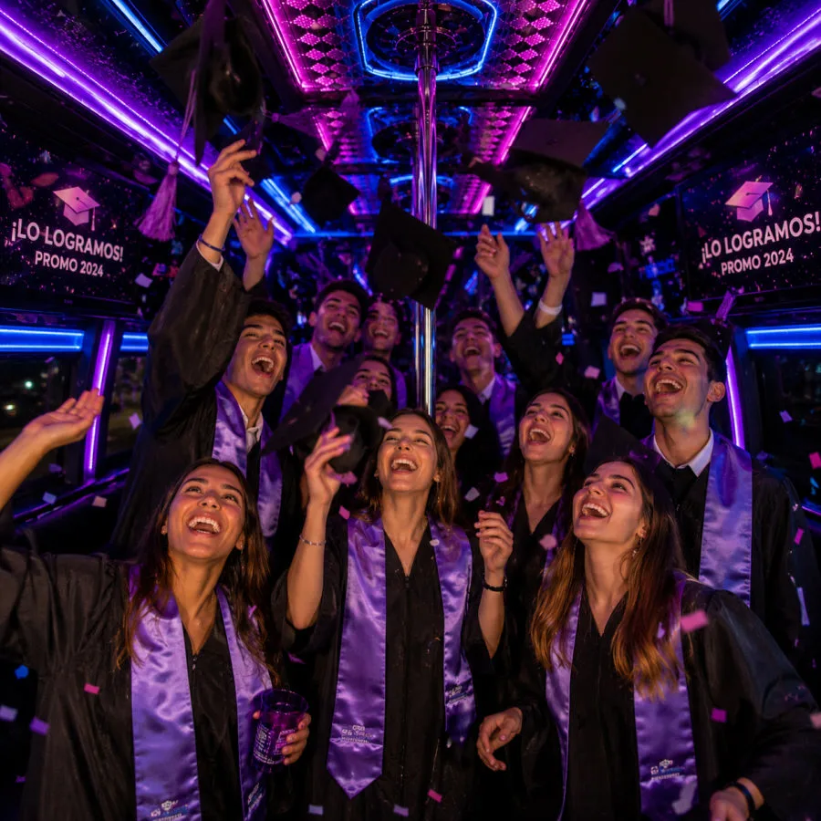 Fiesta de graduación en DiscoBus Santiago