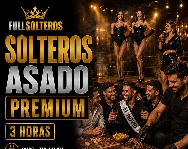 Plan Asado Premium de despedida de soltero con show de bailarinas
