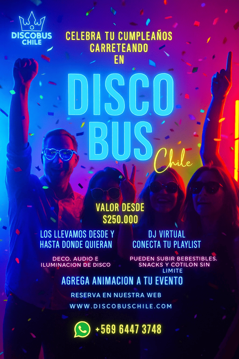cumpleaños en discobus santiago