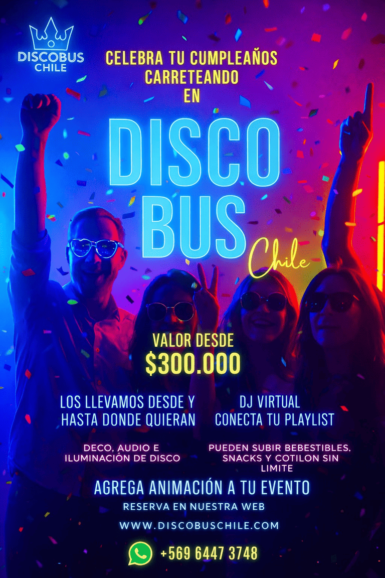 cumpleaños en discobus santiago